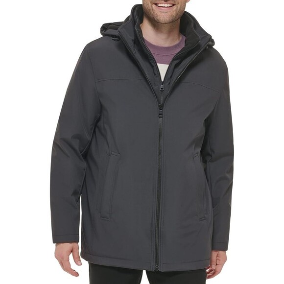 Calvin Klein Mens Water Wind Resistant Hooded Coat Fall Winter B1039 X large new - Picture 1 of 4